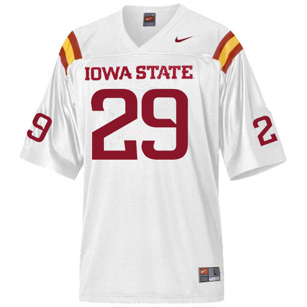 Iowa State Cyclones Men's #29 Vonzell Kelley III Nike NCAA Authentic White College Stitched Football Jersey VG42F26UF
